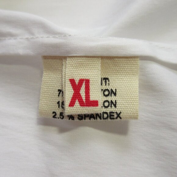 NWT CeliaB Victoria Midi in White Ric Rac Stretch Cotton Tiered Shirt Dress XL - Picture 3 of 8